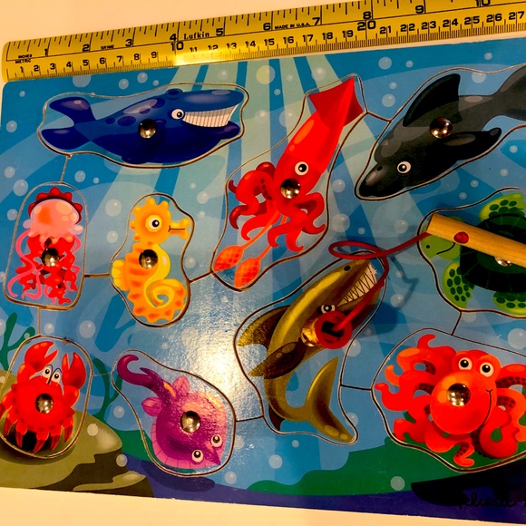 Melissa & Doug Fishing 🎣 Magnetic Game Puzzle. Wooden like New! Toddler Gift! - Picture 1 of 5